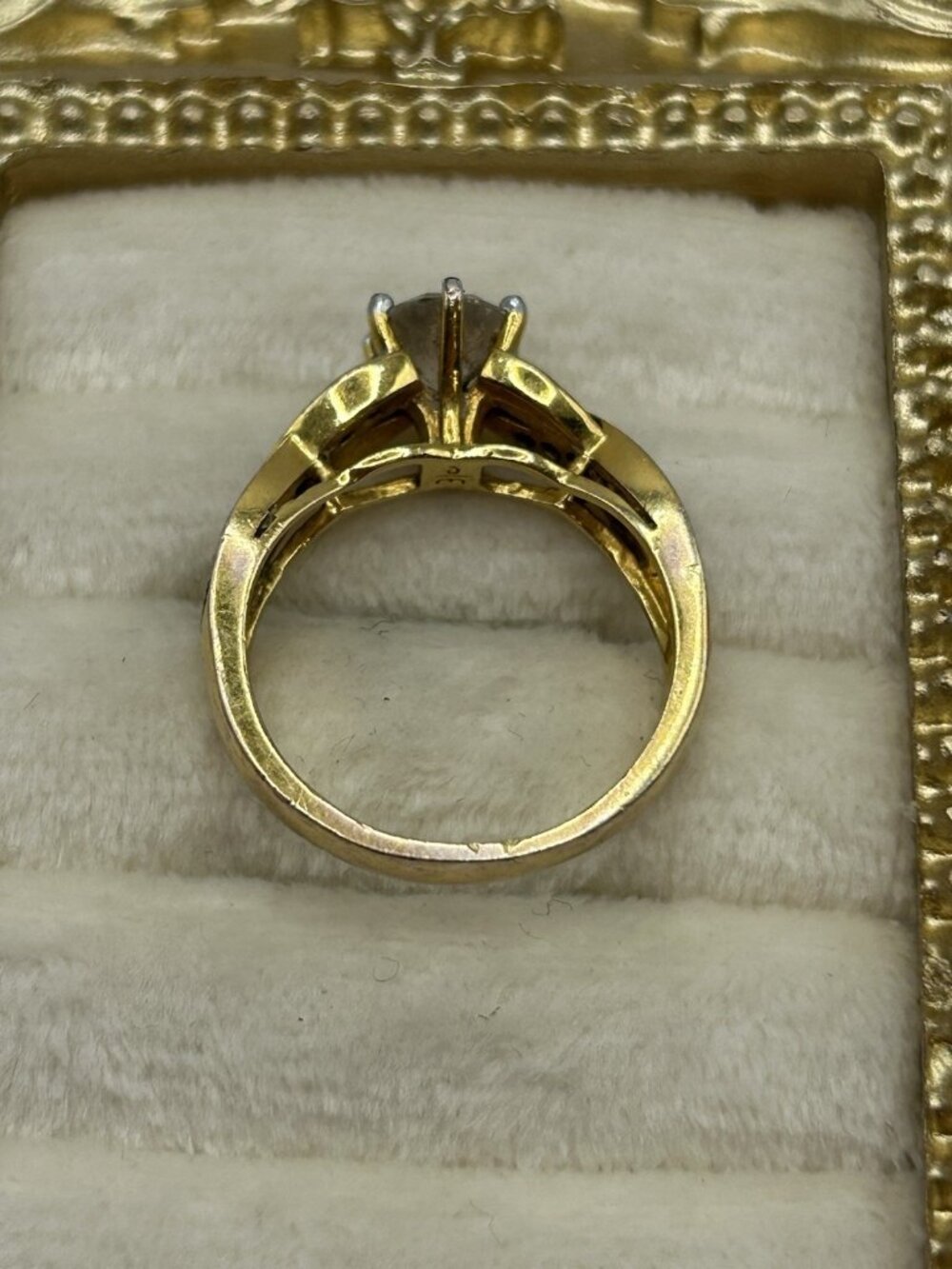 Danbury Mint Ring Purple Gold Tone Size 7 Personalize Name Anna Birthstone Gift - Picture 7 of 14